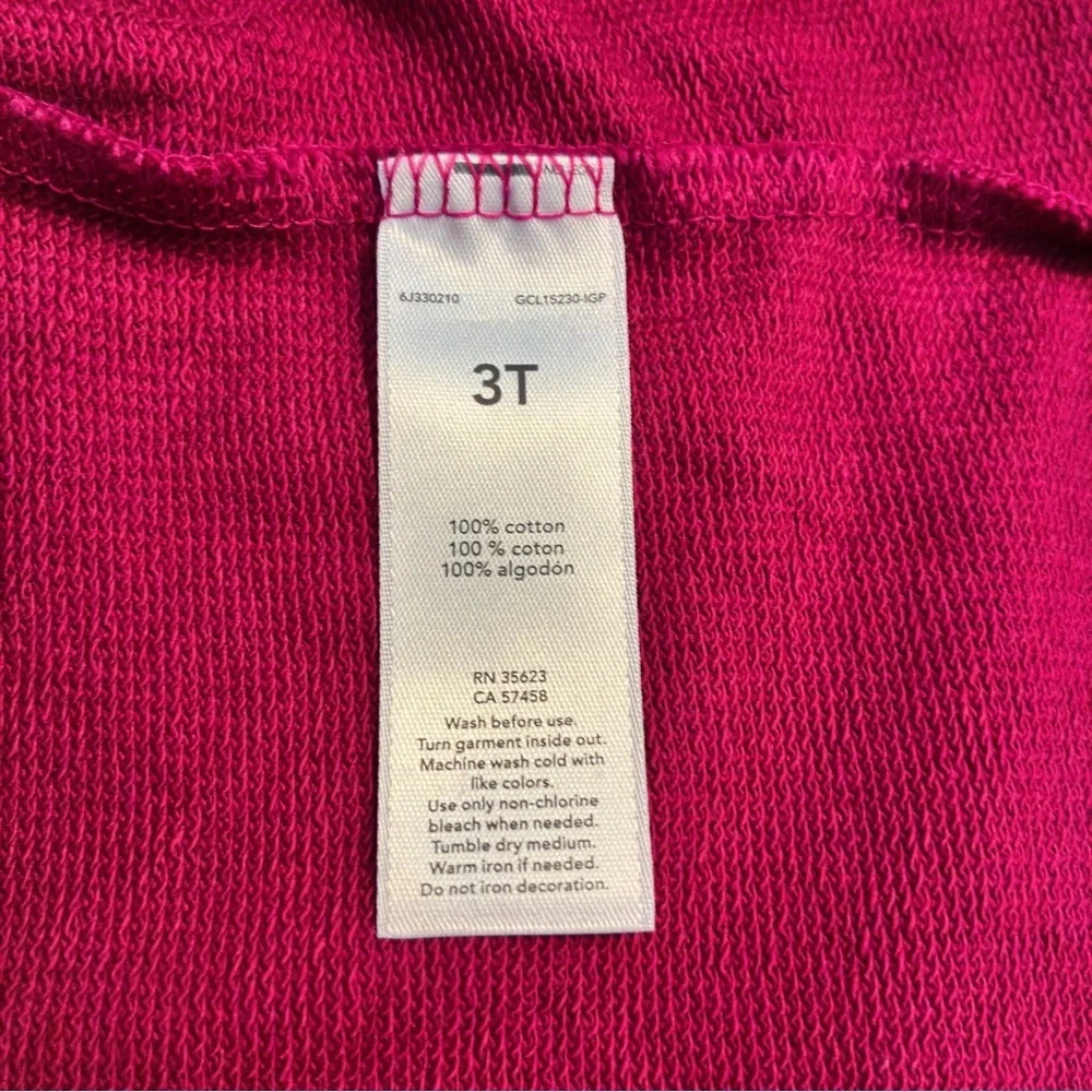 Carter's Child Of Mine Girl's Long Sleeve Pink Top Ruffle Detail Size 3T New
